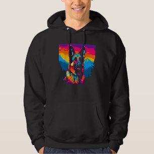 Art German Shepherd Dog Mountain Hoodie