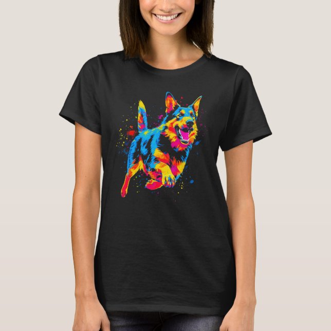 Art German Shepherd T-Shirt (Front)
