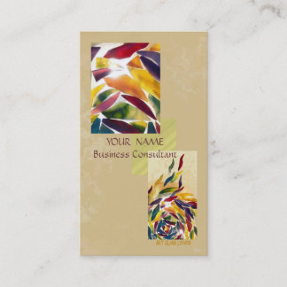 Art Glass Leaves Modern Excellent Business Card