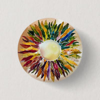 Art Glass Pearl Jewel Design Bride Button