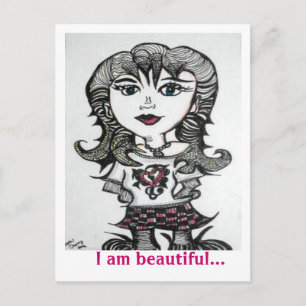 Art: Goth Chick Postcard