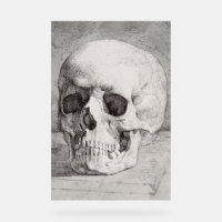 Art graphique de crâne : conception d'encre minima