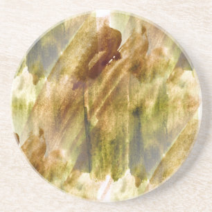 art green, brown hand paint background seamless coaster