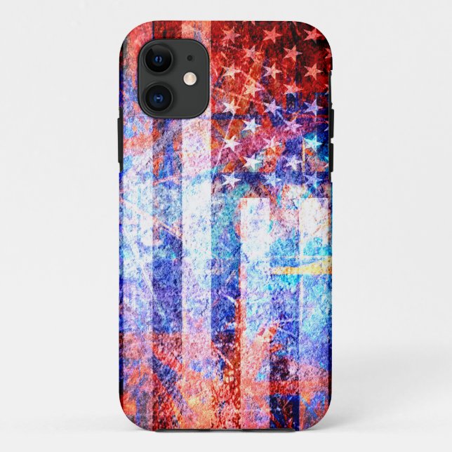 Art Grunge American Flag #2 Case-Mate iPhone Case (Back)