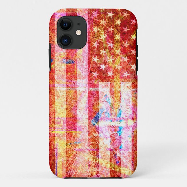 Art Grunge American Flag #3 Case-Mate iPhone Case (Back)
