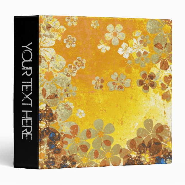 Art grunge floral pattern 2 binder (Front/Spine)