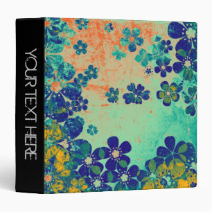 Art grunge floral pattern binder