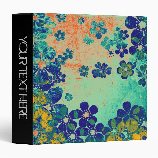 Art grunge floral pattern binder (Front/Spine)