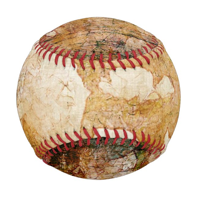 art grunge floral vintage background texture baseball (Front)
