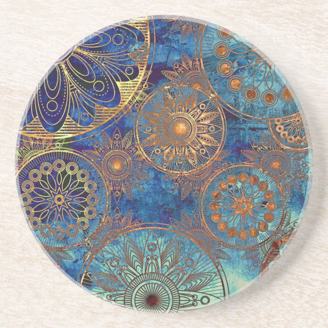 Art grunge pattern coaster (Front)