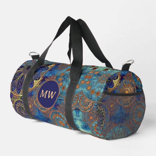 Art grunge pattern duffle bag (Right Corner)