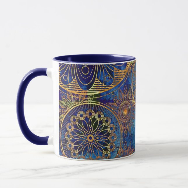 Art grunge pattern mug (Left)