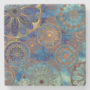 Art grunge pattern stone coaster