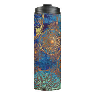 Art grunge pattern thermal tumbler