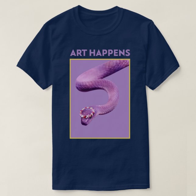 Art Happens Art Snake T-Shirt (Design Front)