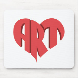 Art Heart Mouse Pad