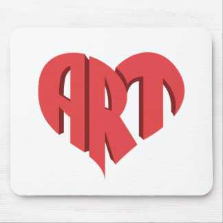 Art Heart Mouse Pad
