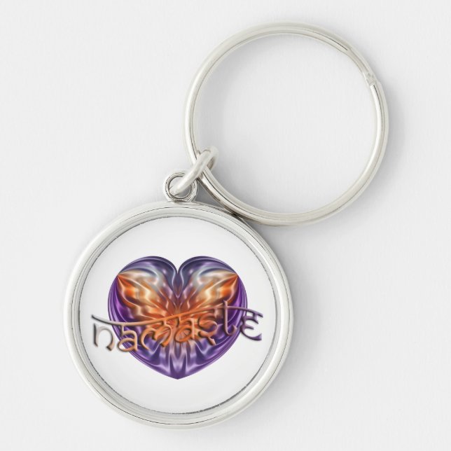 ART Heart NAMASTE Keychain (Front)