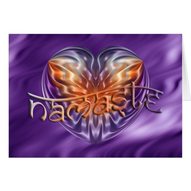 ART Heart NAMASTE | lila waves (Front Horizontal)