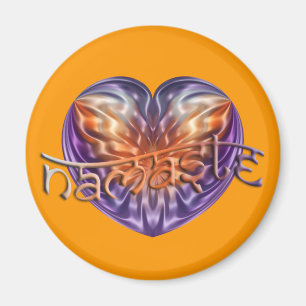ART Heart NAMASTE orange Magnet