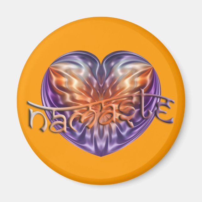 ART Heart NAMASTE | orange Magnet (Front)