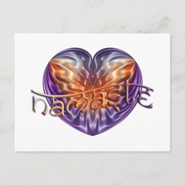 ART Heart NAMASTE Postcard (Front)