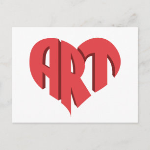 Art Heart Postcard