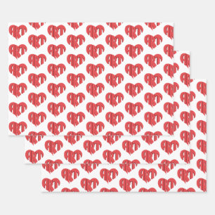 Art Heart Wrapping Paper Sheet