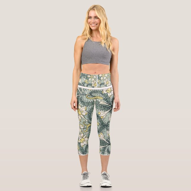Art High Waisted Capris (Front)