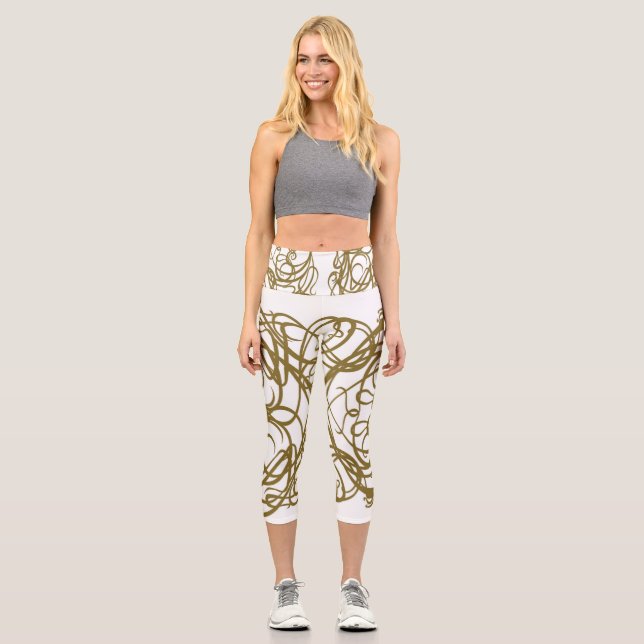 Art High Waisted Capris (Front)