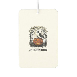Art History Teacher Shirt with Spooky Pumpkin Engr Air Freshener