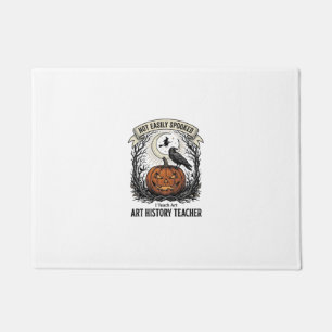 Art History Teacher Shirt with Spooky Pumpkin Engr Doormat