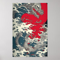 Art Hokusai The wave with kites