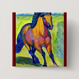 Art Horse 2 Inch Square Button