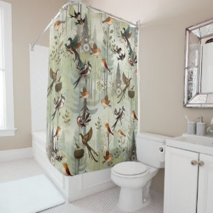 Art illustration of modern-style simplistic birds