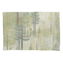 Art illustration of pine trees in a modern-style