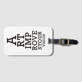 Art Improves Your Vision Eye Chart Luggage Tag