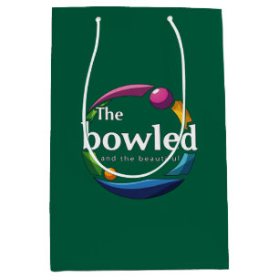 "Art in Motion: Circular Lawn Bowls Bowled Logo, Medium Gift Bag