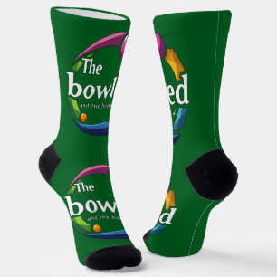 "Art in Motion: Circular Lawn Bowls Bowled Logo, Socks