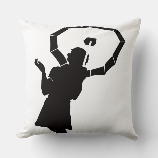  Art in Motion” Throw Pillow (Front)
