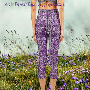 Art In Pewter Capri Leggings