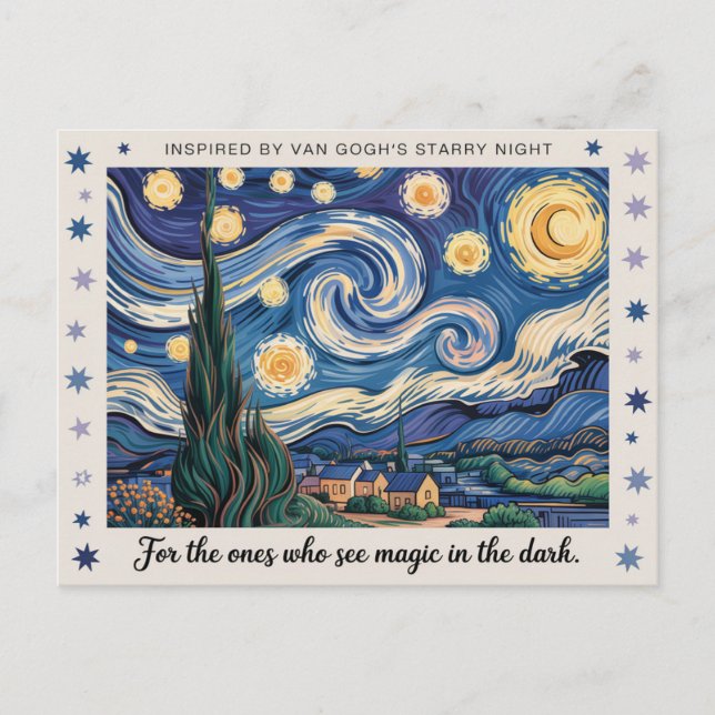 Art-inspired Postcard Van gogh Starry Night (Front)