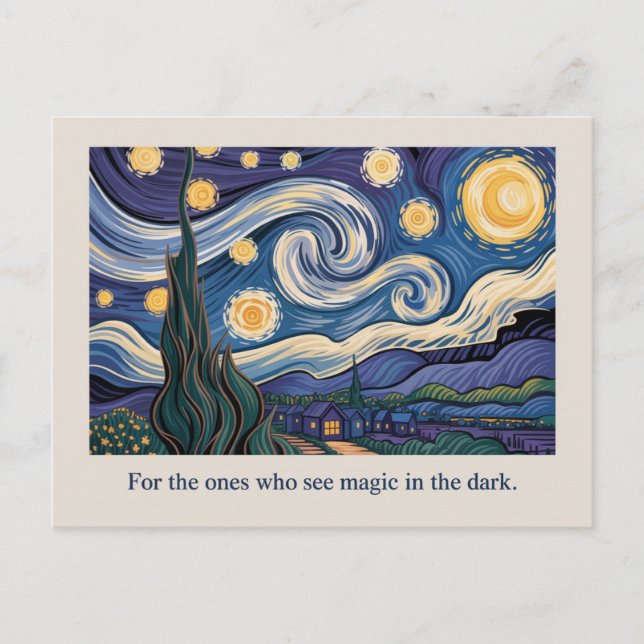 Art-Inspired Postcard – Van Gogh Starry Night (Front)