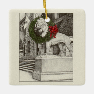 Art Institute Lion ceramic ornament