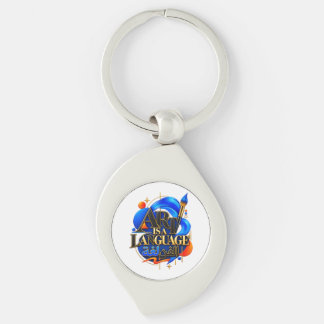 ART IS A LANGUAGE KEYCHAIN