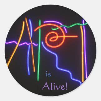 Art is Alive! Classic Round Sticker