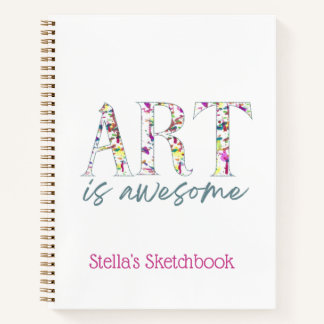 Art is Awesome Personalized  Notebook