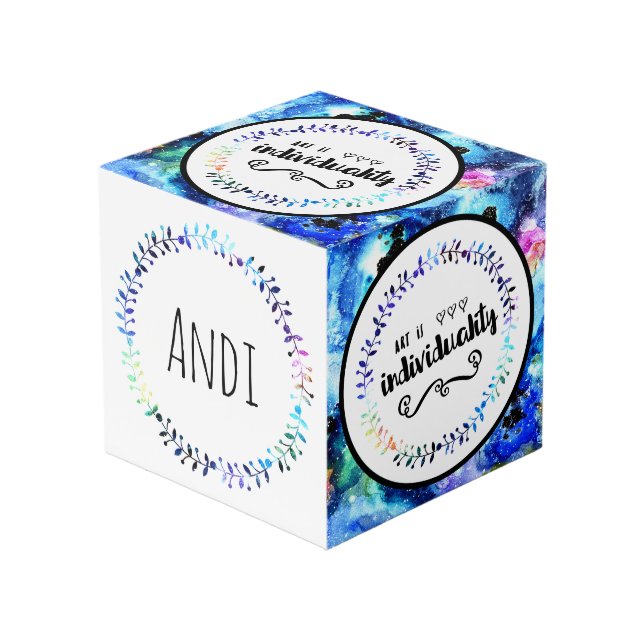 Art is Individuality Cube (Front Angled)