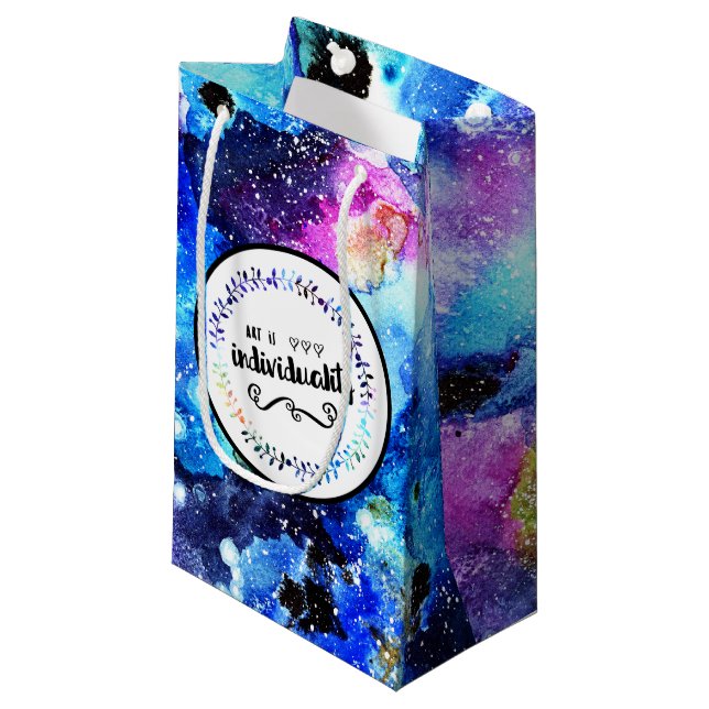 Art is Individuality Small Gift Bag (Front Angled)