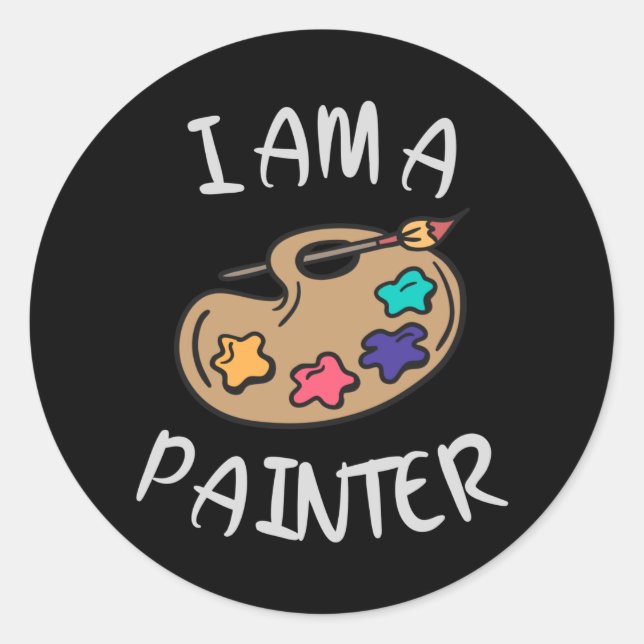 Art Is My Favourite Sport Classic Round Sticker (Front)